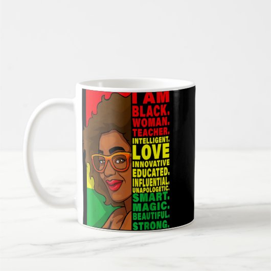 Schwarze Geschichte Monat Lehrerin Frauen afrikani Kaffeetasse (Links)
