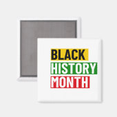 SCHWARZE GESCHICHTE MONAT MAGNET (Vorderseite/Rückseite)