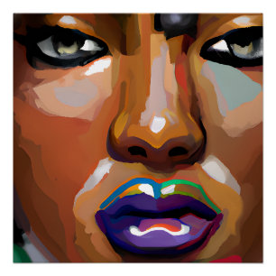 Schwarze Geschichte Monat Melanin Girl Magic König Poster