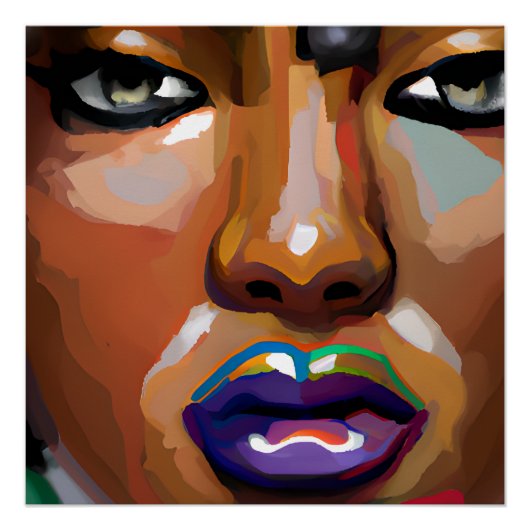 Schwarze Geschichte Monat Melanin Girl Magic König Poster (Vorderseite)