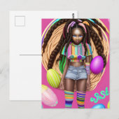 Schwarze Geschichte Monat Melanin Girl Magic König Postkarte (Vorne/Hinten)