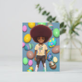 Schwarze Geschichte Monat Melanin Girl Magic König Postkarte (Stehend Vorderseite)