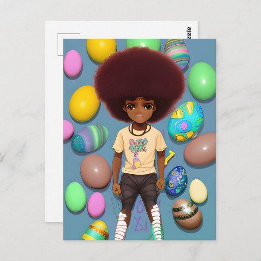 Schwarze Geschichte Monat Melanin Girl Magic König Postkarte (Vorne/Hinten)