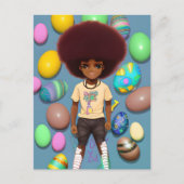 Schwarze Geschichte Monat Melanin Girl Magic König Postkarte (Vorderseite)