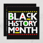 Schwarze Geschichte Monat Melanin Männer Frauen Ki Einladung (Vorne/Hinten)