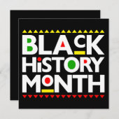 Schwarze Geschichte Monat Melanin Männer Frauen Ki Einladung (Vorne/Hinten)