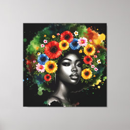 Schwarze Geschichte Monat Melanin Männer Frauen Ki Leinwanddruck