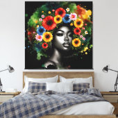 Schwarze Geschichte Monat Melanin Männer Frauen Ki Leinwanddruck (Insitu (Schlafzimmer))