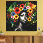 Schwarze Geschichte Monat Melanin Männer Frauen Ki Leinwanddruck (Insitu (Wohnzimmer))