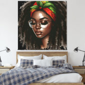 Schwarze Geschichte Monat Melanin Männer Frauen Ki Leinwanddruck (Insitu (Schlafzimmer))