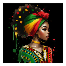 Schwarze Geschichte Monat Melanin Männer Frauen Ki Poster