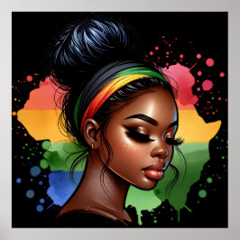 Schwarze Geschichte Monat Melanin Männer Frauen Ki Poster