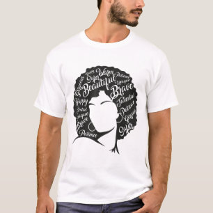 Schwarze Geschichte Monat Natürliche Haare Kunst,  T-Shirt