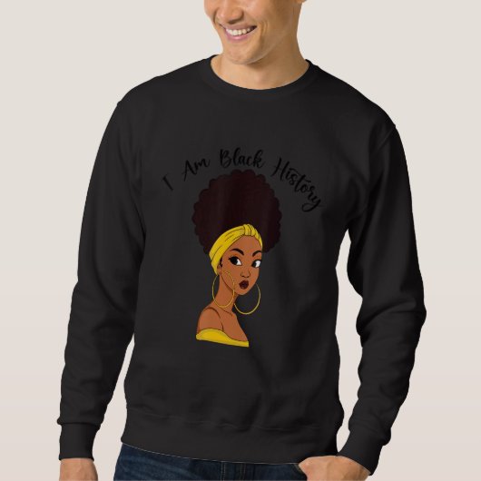 Schwarze Geschichte Monat Niedlich Afro Frau ich b Sweatshirt (Vorderseite)