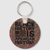 Schwarze Geschichte Monat niedliche Frau Schlüssel Schlüsselanhänger (Rückseite)