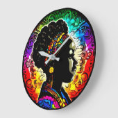 Schwarze Geschichte Monat niedliche Frauenmauer Uh Große Wanduhr (Winkel)