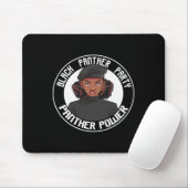 Schwarze Geschichte Monat Panther Party Logo Afro Mousepad (Mit Mouse)