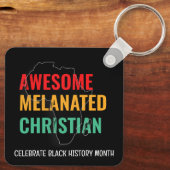 Schwarze Geschichte Monat Phantastisch Melanated C Schlüsselanhänger (Rückseite)