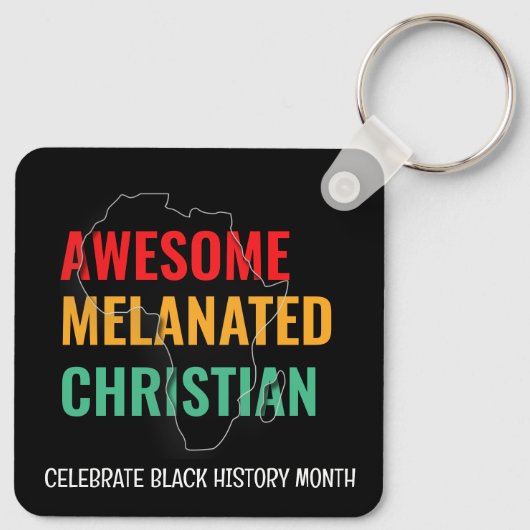 Schwarze Geschichte Monat Phantastisch Melanated C Schlüsselanhänger (Rückseite)