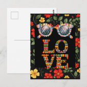 Schwarze Geschichte Monat Postkarte mit lebendiger (Vorne/Hinten)