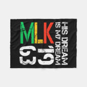 Schwarze Geschichte Monat Pride Mlk 1963 sein Trau Fleecedecke (Vorderseite (Horizontal))