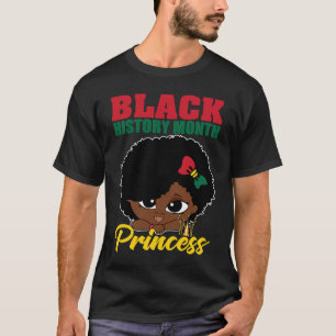 Schwarze Geschichte Monat Prinzessin BHM Pride Lit T-Shirt