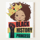 Schwarze Geschichte Monat Prinzessin Black Girl Ma Planer (Rückseite)