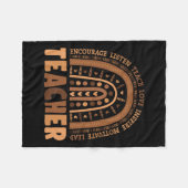 Schwarze Geschichte Monat Regenbogen Melanin Lehre Fleecedecke (Vorderseite (Horizontal))