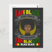 Schwarze Geschichte Monat Schwarz jeden Monat Frau Postkarte (Vorne/Hinten)