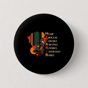 Schwarze Geschichte Monat Schwarze Königin erziehe Button