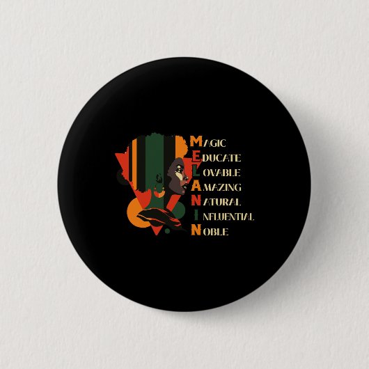 Schwarze Geschichte Monat Schwarze Königin erziehe Button (Vorderseite)