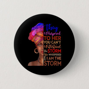 Schwarze Geschichte Monat Shirt Afrikanische Frau Button