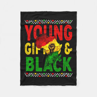 Schwarze Geschichte Monat Shirt Jung begabt und sc Fleecedecke