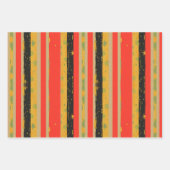 Schwarze Geschichte Monat Streifen Muster Geschenkpapier Set (Vorderseite 3)