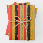 Schwarze Geschichte Monat Streifen Muster Geschenkpapier Set (Beispiel)