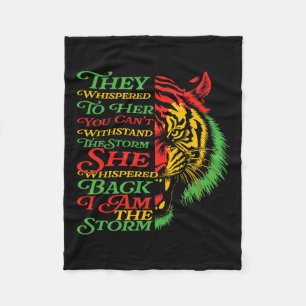 Schwarze Geschichte Monat Tiger Afrikanisch farben Fleecedecke