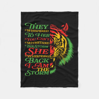 Schwarze Geschichte Monat Tiger Afrikanisch farben Fleecedecke