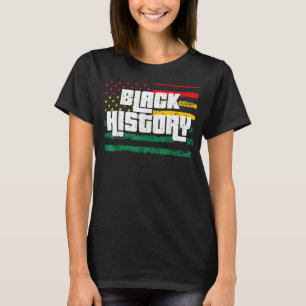 Schwarze Geschichte Monat US-Flagge für Afroamerik T-Shirt