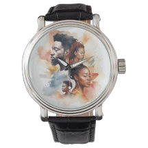 Schwarze Geschichte Monat Wasserfarbe Afro Melanin