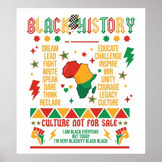 Schwarze Geschichte Poster (Vorne)