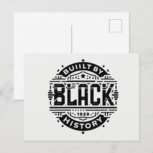 schwarze Geschichte Postkarte (Vorne/Hinten)