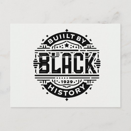 schwarze Geschichte Postkarte (Vorderseite)