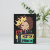 Schwarze Geschichte Prinzessin Melanin Magie Feiertagspostkarte (Stehend Vorderseite)