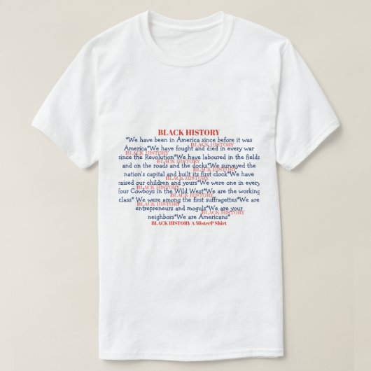 Schwarze Geschichte RWB (doppelseitig) - Ein Miste T-Shirt (Design vorne)