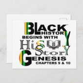 Schwarze Geschichte - Seine Geschichte Postkarte (Vorne/Hinten)