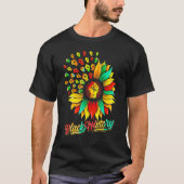 Schwarze Geschichte Sonnenblumen Frische afrikanis T-Shirt (Vorderseite)