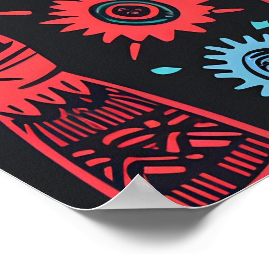 Schwarze Geschichte - Stärkung des ersten Musters Poster (Ecke)