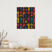 Schwarze Geschichte - Stärkung des ersten Musters Poster (Küche)