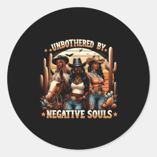 Schwarze Geschichte unbelästigt von negativen Soul Runder Aufkleber