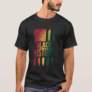Schwarze Geschichte US-Flagge Afroamerikanischer P T-Shirt